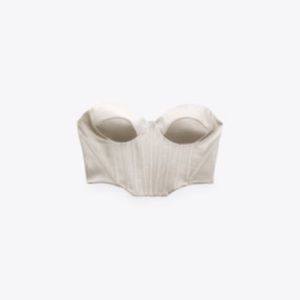 Zara satin effect corset top